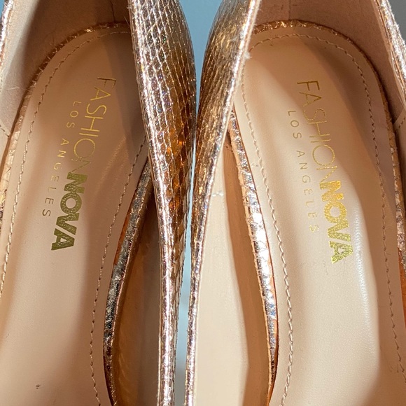 Rose Gold Mermaid Fashion Nova Heels - Picture 6 of 12